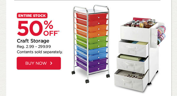 50% OFF. Craft Storage. Buy Now