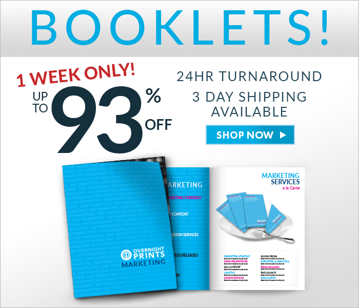 One Week Only! Booklets! Up to 93% Off. 24 Hr. Turnaround. 3 Day Shipping Available. Shop Now!