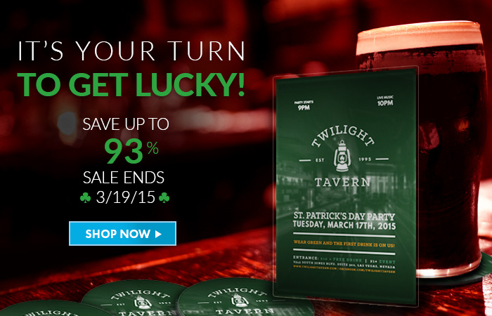 It's Your Turn to Get Lucky! Save up to 93%. Sale Ends 03.19.15. Shop Now >