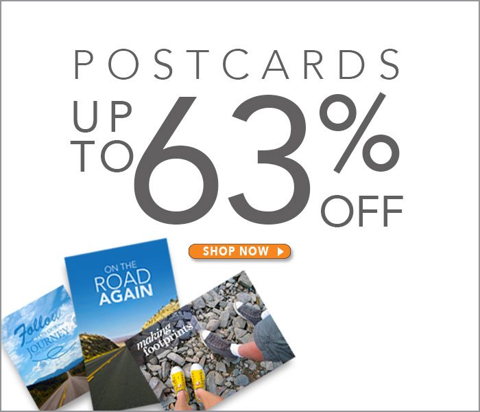 Now is the perfect time to order Postcards for every occasion. Order now and save up to 63% on Custom Postcards!