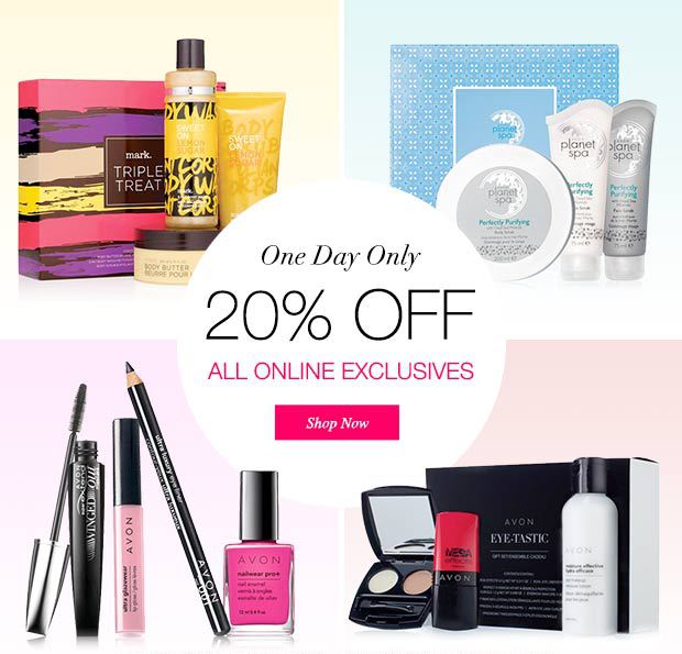 20% off select online exclusives - today only!