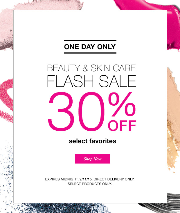 Flash Sale: 30% off; one day only!