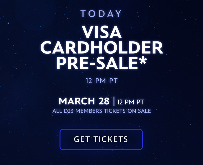 TODAY: VISA CARDHOLDER PRE-SALE* Starts at 12pm PT