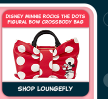 Disney Minnie Rocks the Dots Figural Bow Crossbody Bag 