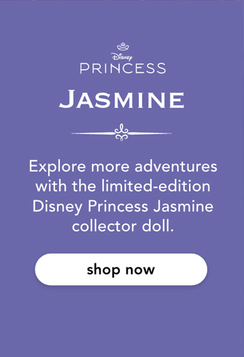 Explore more adventures with the limited-edition Disney Princess Jasmine collector doll. Shop now