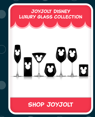 JoyJolt Disney Luxury Glass Collection