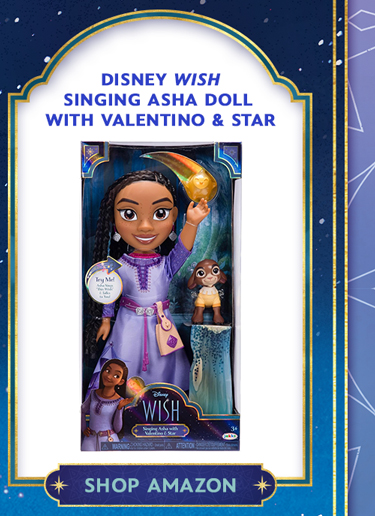 Disney Wish Singing Asha Doll with Valentino & Star