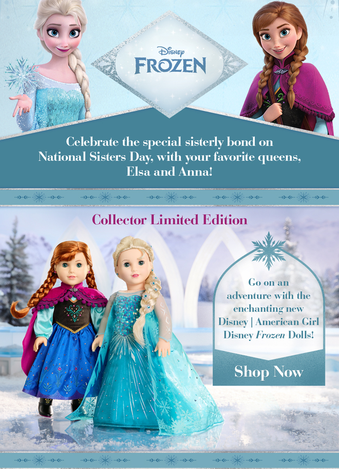 Go on an adventure with the enchanting new Disney | American Girl Disney Frozen Dolls!, Shop Now