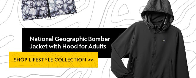 Nat Geo Bomber Jacket with Hood for Adults | shop Lifestyle Collection