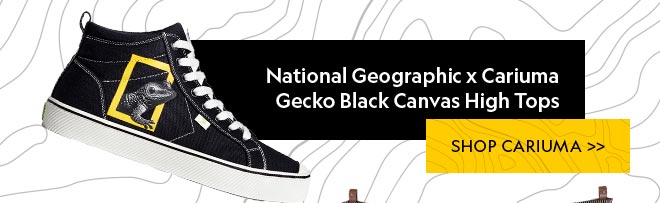 Nat Geo x Cariuma Gecko Black Canvas High Tops | shop Cariuma