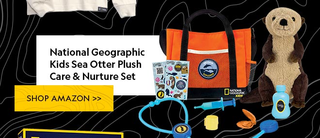 Nat Geo Kids Sea Otter Plush Care & Nurture Set | shop Amazon