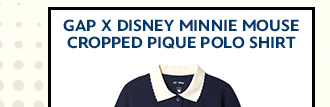 Gap × Disney Minnie Mouse Cropped Pique Polo Shirt