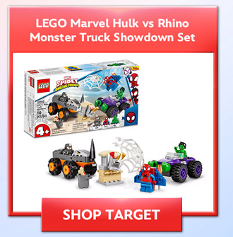 LEGO Marvel Hulk vs Rhino Monster Truck Showdown Set