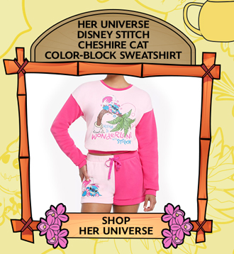 Her Universe Disney Stitch Cheshire Cat Color-Block Sweatshirt