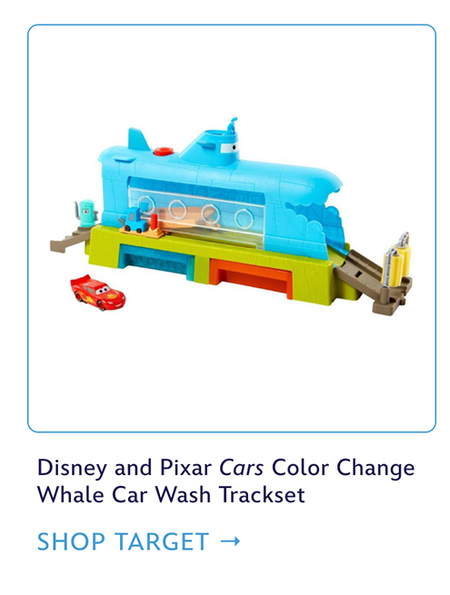 Disney and Pixar Cars Color Change Whale Car Wash Trackset