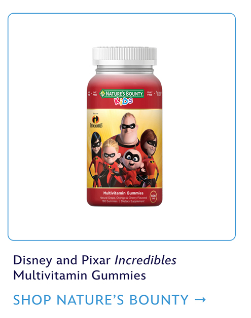 Disney and Pixar Incredibles Multivitamin Gummies