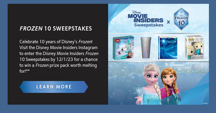 Disney Movie Insiders - Frozen 10 Sweepstakes