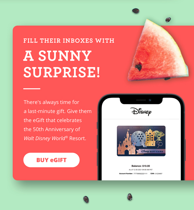 BUY eGIFT -  Fill their inboxes…