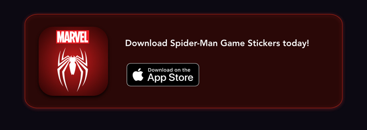 Spider-Man Game Stickers today! Download on the App Store