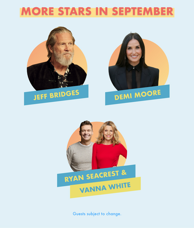 More Stars in September - Jeff Bridges, Demi Moore, Ryan Seacrest, & Vanna White