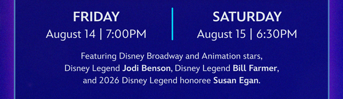 Friday, August 14 | Saturday, August 15