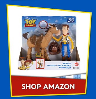 Mattel Disney Pixar Toy Story 4 Movie Set of 2 Action Figures, Collectible Pack Includes with Woody with Removable Hat & Rideable Bullseye | Shop Amazon