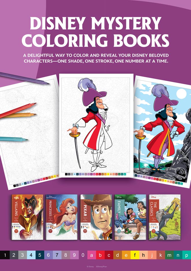 Disney Mystery Coloring Books