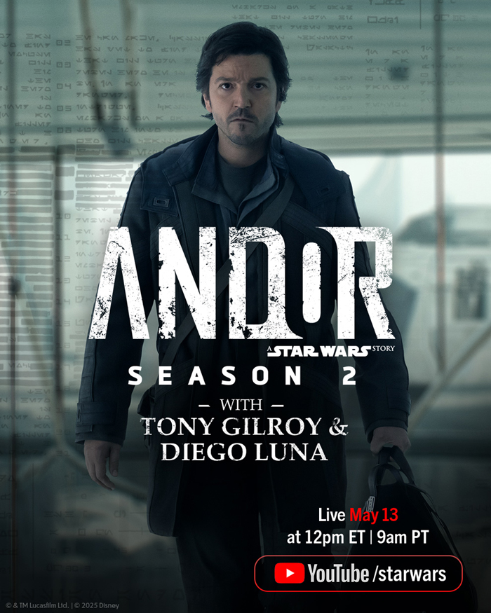 Tune in to “Andor Season 2 with Tony Gilroy and Diego Luna.”