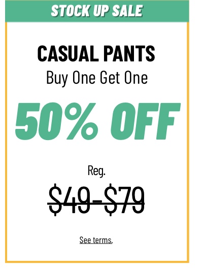 Shop Buy One Get One 50% off Casual Pants