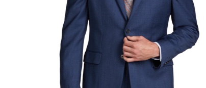 man in blue suit