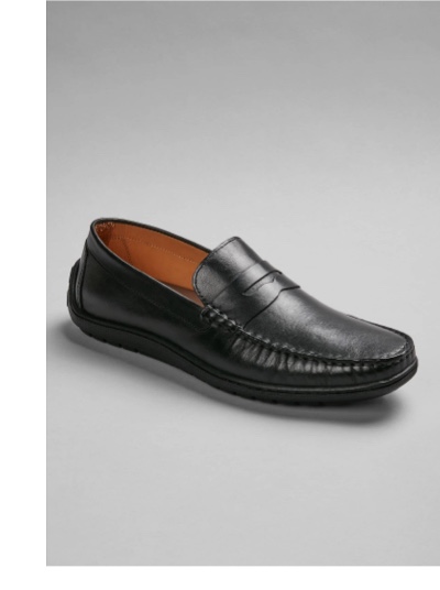 black penny loafers