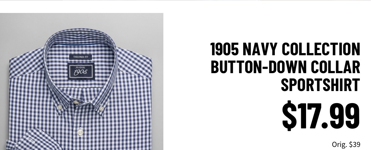 1905 Navy Collection Button-Down Collar Sportshirt