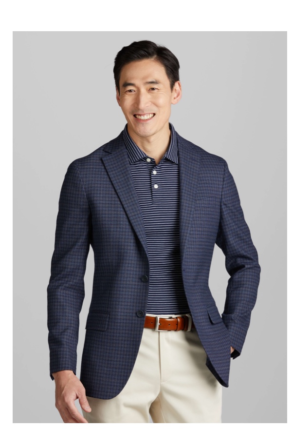 Travel Tech Slim Fit Check Sportcoat