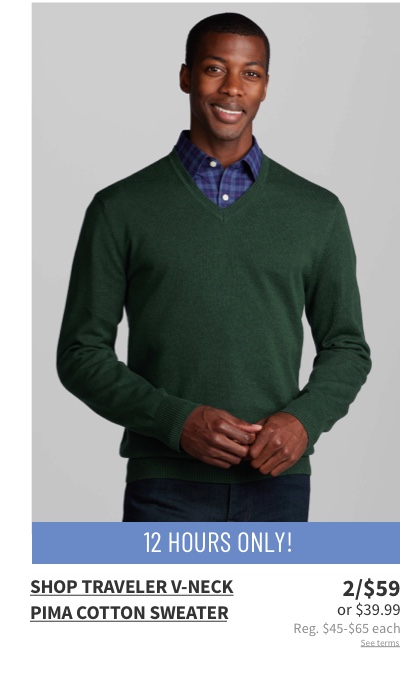 man in green sweater Shop Pima Cotton sweaters 2/$59