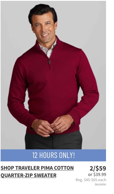 man in red sweater Shop Pima Cotton sweaters 2/$59