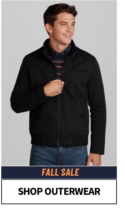 man in black sweater Shop Outerwear