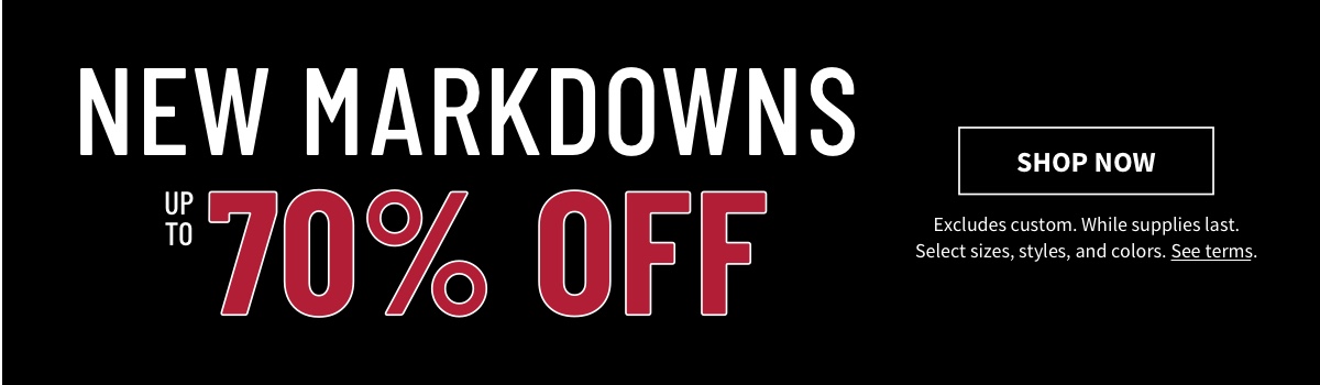 New Markdowns up to 70% off