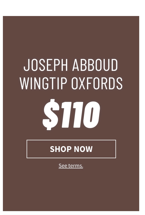 Joseph Abboud Wingtip Oxfords $110 Shop Now