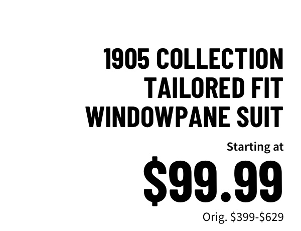 1905 Collection Tailored Fit Windowpane Suit Starting at $99.99