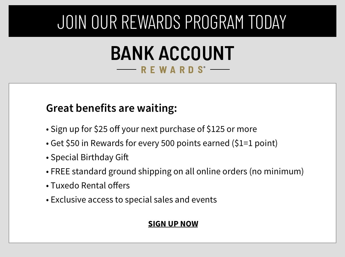 Join Our rewards program sign up now