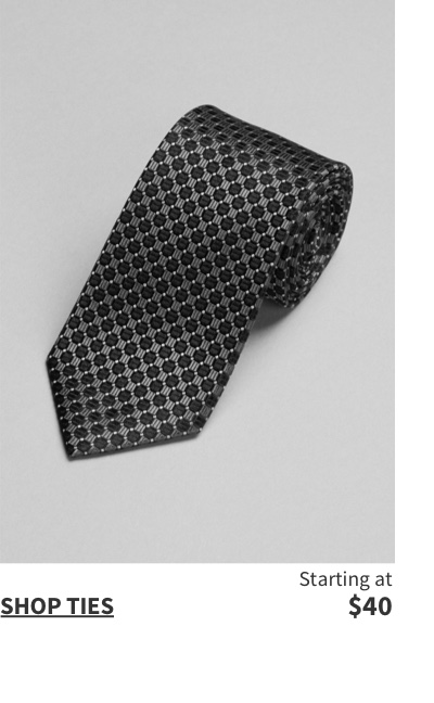 black patterned tie Ties Starting at $40