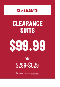 Clearance Suits $99.99