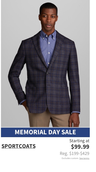 Sportcoats Starting at $99.99