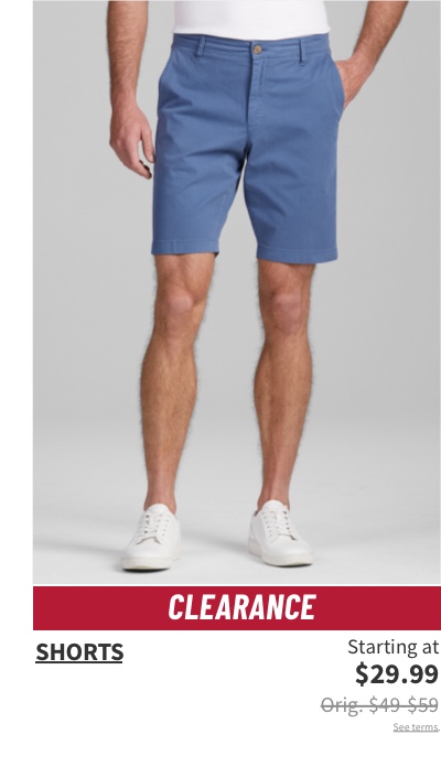 Clearance Shorts Starting at $29.99