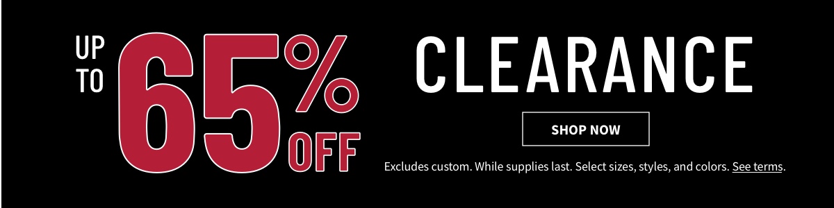 clearance 65% off