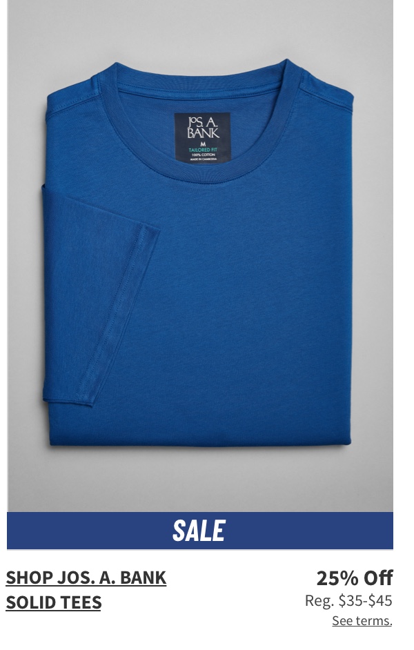 Jos. A. Bank Solid Tees 25% Off
