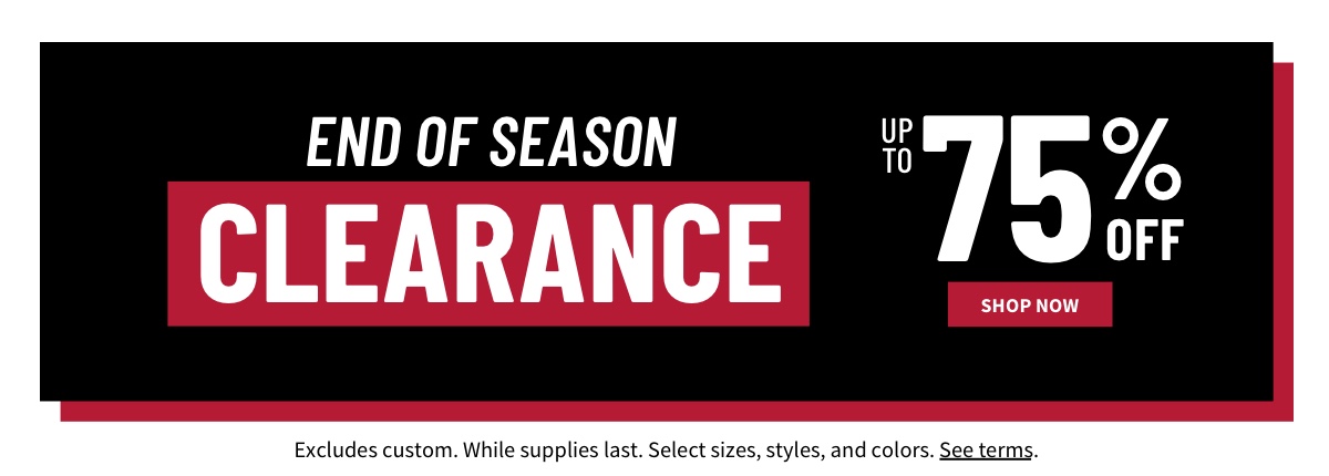 UP to 75% off Clearance