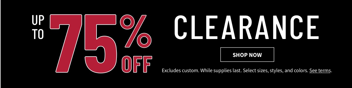 Clearance Up to 75% off