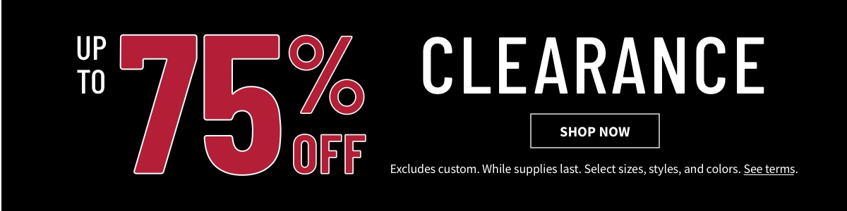Clearance Up to 75% off
