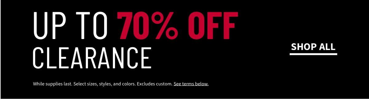 Up to 70% off Clearance